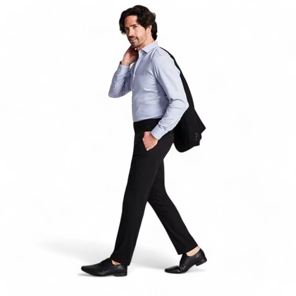Kenneth Cole Reaction Men's Techni-Cole Suit Separate Black Pants, 38 x 32 - Picture 1 of 10